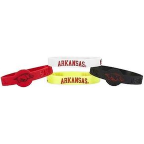NCAA Arkansas Razorbacks Silicone Bracelets, 4-Pack
