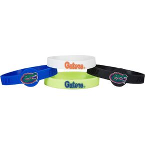 Aminco CCP-BC-283-02NCAA Florida Gators Silicone Bracelets, 4-Pack, Team Colors, 1/2" wide with 1" round