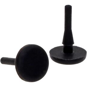 ONLYKXY 10 Pcs Silicone Round Snap in Type Locking Furniture Hole Plugs Button Protective Cover Cap Head (2mm/0.07inch, Black)