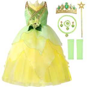 TYHTYM Deluxe Princess Costumes Little Girls Dress Kids Fancy Gown Cosplay Halloween Party 2-11T in Kuwait