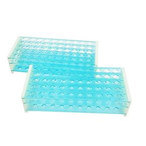 50 Positions Plastic Test Tube Stand Bracket Rack, Detachable centrifuge Tube Rack Aperture 16mm, 2 Packs
