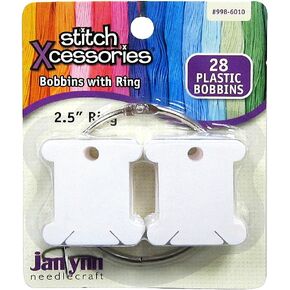 The Janlynn Corporation Cross-Stitch Floss with 28 Bobbins and 2.5" Ring