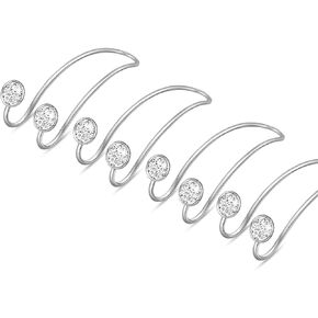 4 Pack Bling Bling Car Hooks, Universal Car Headrest Hooks, Strong Stainless Steel Car Seat Headrest Hanger Hooks for Purses & Grocery Bags (Blue)