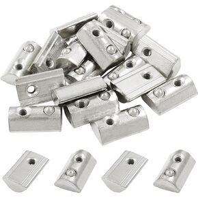Zorveiio 100Pcs 2020 Series Half Round Roll in Spring M3 T Nuts,Roll in Spring T Slot Nut,M3 T Spring Nuts Fastener Nut Assortment for Aluminum Profile,3D Printer,CNC Router