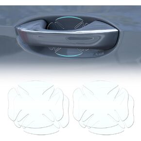 Rislobx 8 Pcs Car Door Handle Sticker, Carbon Fiber Car Door Cup Protector, Universal Auto Door Handle Protective Film, Anti-Scratches Car Stickers for Most Cars, SUV and Vans