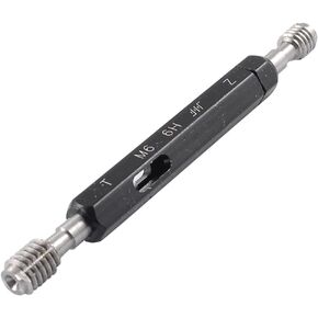 uxcell M6 x 1 6H Metric Steel Double End Hex Handle Thread Gauge 83mm Length
