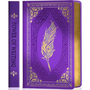 CAGIE 320 Pages Thick Hardcover Journaling Notebooks Vintage Leather Journal for Women Men A5 College Ruled Journals for Writing with Gift Box, 5.7 x 8.3 in, Blue