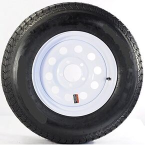 eCustomRim Radial Trailer Tire On Rim ST175/80R13 175/80 R 13 LRC 5-4.5 Modular Wheel White - 6 Year Warranty w/Free Roadside