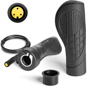E-Mangue Ebike Half-Twist Throttle for BAFANG, Waterproof Speed Throttle Handlebar for BAFANG BBS01B BBS02B BBSHD Mid Motors Conversion Kit Accessories