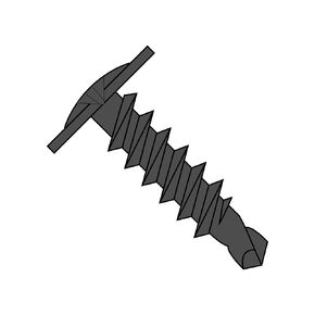 Small Parts 0820KPMB Steel Self-Drilling Screw, Black Phosphate Finish, Modified Truss Head, Phillips Drive, #2 Drill Point, #8-18 Thread Size, 1-1/4" Length (Pack of 100)