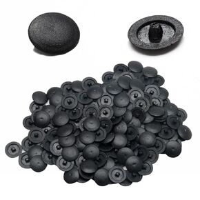 Moicstiy 500Pcs Plastic Screw Cap Covers, Self Tapping Decoration Screw Caps Waterproof Screw Covers for Phillips Screw Protection (Black)