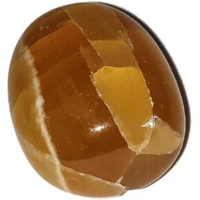 1pc Honey Calcite 24-30mm A-Grade Medium/Large Translucent Tumbled & Polished Natural Crystal Gemstone from Turkey