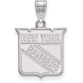 New York Rangers Medium (5/8 Inch) Pendant (Sterling Silver)
