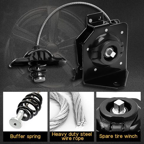 Fexhull 924-510 حامل ونش الإطارات الاحتياطية مناسب لجي إم سي سييرا/تشيفي سيلفرادو 1999-2019 | يصلح لجي إم سي يوكون/تشيفي تاهو 2000، يستبدل 20870067,15703311 in Kuwait