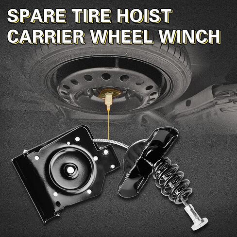 Fexhull 924-510 حامل ونش الإطارات الاحتياطية مناسب لجي إم سي سييرا/تشيفي سيلفرادو 1999-2019 | يصلح لجي إم سي يوكون/تشيفي تاهو 2000، يستبدل 20870067,15703311 in Kuwait