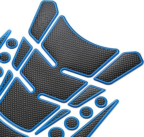 Motoforti دراجة نارية الغاز النفط خزان الوقود حامي 3D PVC المطاط وسادة شعار شارة ملصق ملصق أزرق in Kuwait