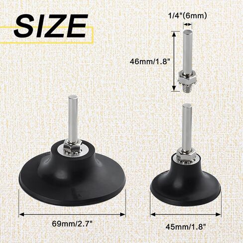 LEONTOOL 4 Pack Quick Change Disc Pad Holder Roll Lock Disc Pad Holder Quick Change Adapter, 2" and 3" Roll Lock Disc Holder with 1/4" Shanks for Die Grinder Accessories, Polishing Round Rotating Tool in Saudi Arabia