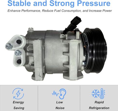 استبدال ضاغط مكيف الهواء التلقائي Star Gallop CO11200C لنيسان Rogue 2.5L 2008-2013، DKS17D ضاغط مكيف الهواء للسيارة متوافق مع Renault Koleos 2.5 92610JM01C 92610JM01E 926004BB2A 92600JM01C in Kuwait