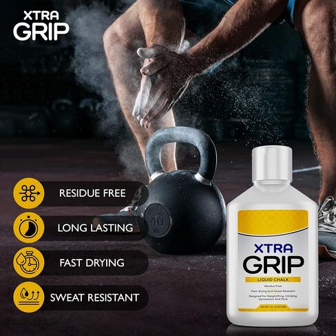 Xtra Grip Liquid Chalk -Sport Grip Solution- Pole Grip -Gym Chalk for Weight Lifting -Improve Grip-Chalk for Climbing- Chalk for Pole Dancing - Lotion for Gaming- Dry Hands - Grip for Pole Dancing in Saudi Arabia