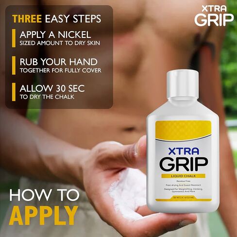 Xtra Grip Liquid Chalk -Sport Grip Solution- Pole Grip -Gym Chalk for Weight Lifting -Improve Grip-Chalk for Climbing- Chalk for Pole Dancing - Lotion for Gaming- Dry Hands - Grip for Pole Dancing in Saudi Arabia