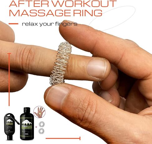 HEALTHY PLAN Liquid Chalk Grip - Professional Hand Grip, Combo Kit 8.3 oz + 1.7 oz Travel Clip & Rings Massage, Liquid Chalk for Weight Lifting,for Gymnastics in Saudi Arabia
