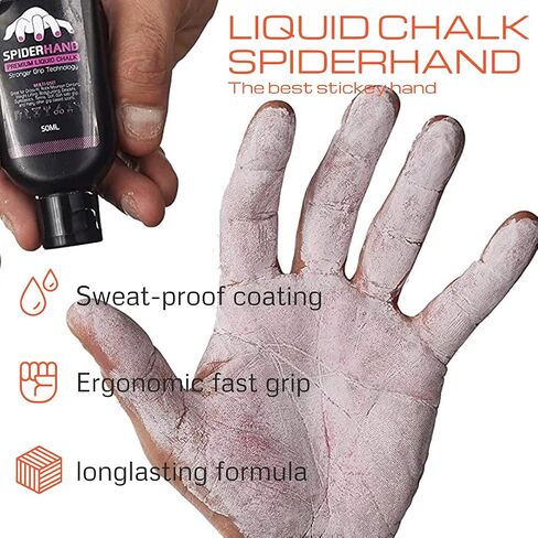 HEALTHY PLAN Liquid Chalk Grip - Professional Hand Grip, Combo Kit 8.3 oz + 1.7 oz Travel Clip & Rings Massage, Liquid Chalk for Weight Lifting,for Gymnastics in Saudi Arabia
