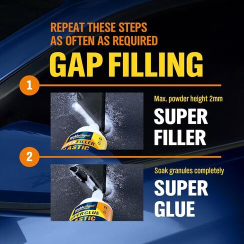 Super Glue with Powder for Filling Gaps for Plastic - 2 Components Superglue for Filling Gaps, bonding & reinforcing in Kuwait