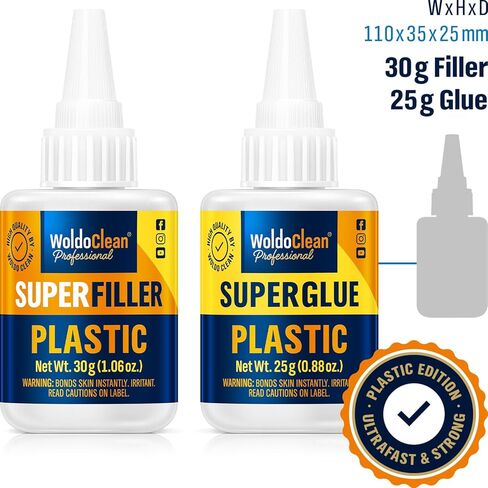 Super Glue with Powder for Filling Gaps for Plastic - 2 Components Superglue for Filling Gaps, bonding & reinforcing in Kuwait