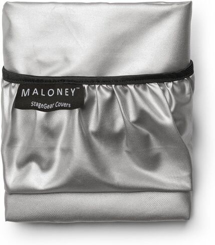 Maloney StageGear Piano Keyboard Dust Cover for 61 Key Keyboards - Reversible Black Nylon Keeps it Free from Dust, Dirt, & Moisture; Silver Reflective Material Protects from Sun - Medium Case (90878) in Saudi Arabia