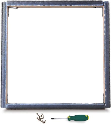 ICZW Gripper Strip Frame Punch Needle Frame Rug Hooking with Frame Cover 15.7" x 15.7" (Gray) in Saudi Arabia