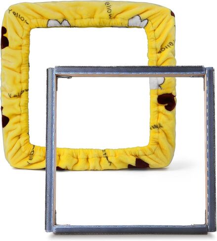 ICZW Gripper Strip Frame Punch Needle Frame Rug Hooking with Frame Cover 15.7" x 15.7" (Gray) in Saudi Arabia