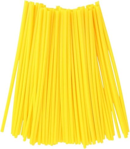 72 قطعة دراجة نارية موتوكروس الترابية دراجة عجلة حافة تكلم جلود يغطي التفاف ديكور حامي عدة (أصفر) in Kuwait