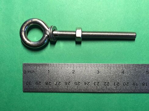 US STAINLESS 2 Pieces Stainless Steel 316 M8 Eye Bolt 8mm x 80mm Marine Grade in Saudi Arabia