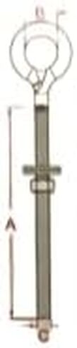 US STAINLESS 2 Pieces Stainless Steel 316 M8 Eye Bolt 8mm x 80mm Marine Grade in Saudi Arabia