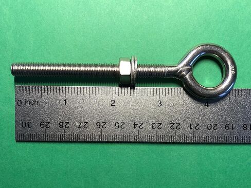 US STAINLESS 2 Pieces Stainless Steel 316 M8 Eye Bolt 8mm x 80mm Marine Grade in Saudi Arabia