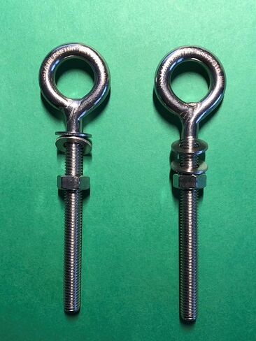 US STAINLESS 2 Pieces Stainless Steel 316 M8 Eye Bolt 8mm x 80mm Marine Grade in Saudi Arabia