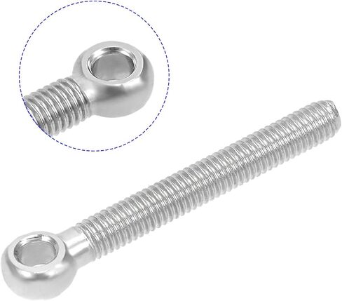 20 قطعة من مسامير العين من M METERXITY - 304 مسامير عين ملولبة من الفولاذ المقاوم للصدأ، مسمار عين على الكتف، مضاد للمقاومة، يمكن وضعه للتعليق (M5 × 40 مم، لون فضي) in Kuwait