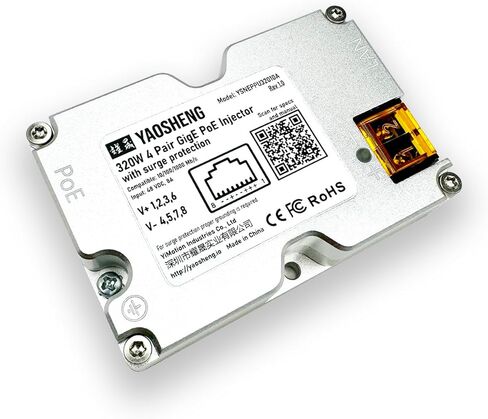 حاقن PoE بقدرة 320 وات مع حماية شاملة. مناسبة لـ Starlink عالي الأداء. in Kuwait