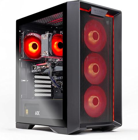 Skytech Archangel Gaming PC, Intel i5 4.3GHz Turbo Boost, NVIDIA RTX 3060 12GB GDDR6, 1TB NVME, 16GB DDR4 RAM 3200, 600W Gold PSU, Wi-Fi, Win 11 Home in Saudi Arabia