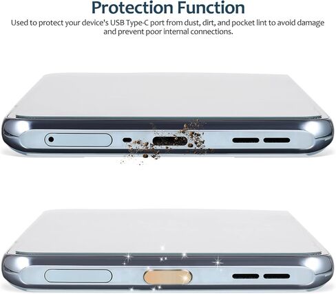 TOPPERFUN 8 قطع USB C قابس غبار، نوع C غطاء قابس غبار شحن غطاء حماية لمنفذ 15 سلسلة، S22/S21/S20، Note20/10، جميع أجهزة USB C in Kuwait