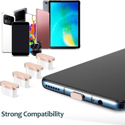 TOPPERFUN 8 قطع USB C قابس غبار، نوع C غطاء قابس غبار شحن غطاء حماية لمنفذ 15 سلسلة، S22/S21/S20، Note20/10، جميع أجهزة USB C in Kuwait