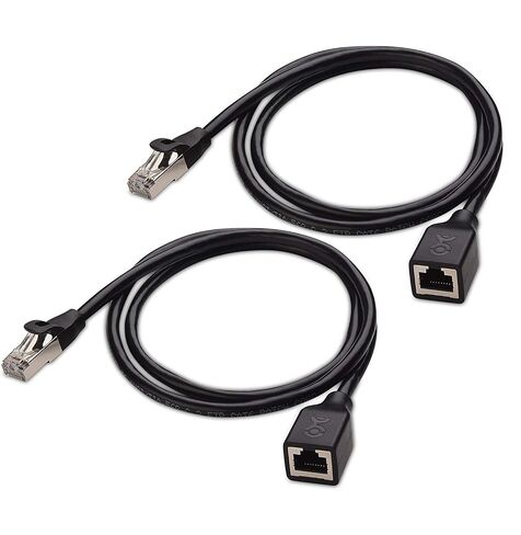 Cable Matters 10Gbps 2-Pack Shielded Cat 6 Ethernet Extension Cable, 6ft in Kuwait