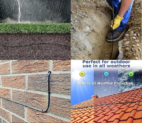 UbiGear 300' FT Oxygen-Free Copper Heavy Duty CAT6 Waterproof Outdoor Direct Burial UV Resistant Ethernet LAN Network Patch Cable RJ45 Cord (300FT Outdoor) in Saudi Arabia