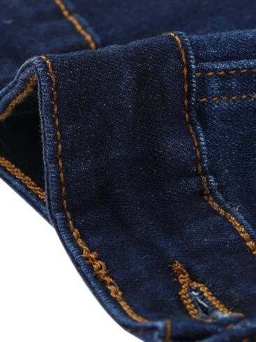 Allegra K Denim Jacket for Women's Crew Neck Crop Short Sleeve Jean Jacket in Saudi Arabia