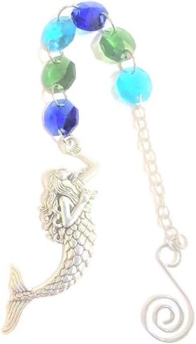 Mystic Celt Treaasures- MERMAID SUNCATCHER - 10" Mermaid Car Charm, Handmade USA, Gift Wrapped, Mermaid Home Decor, Rear View Mirror Decoration, Mermaid Gift in Saudi Arabia