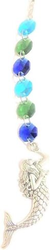 Mystic Celt Treaasures- MERMAID SUNCATCHER - 10" Mermaid Car Charm, Handmade USA, Gift Wrapped, Mermaid Home Decor, Rear View Mirror Decoration, Mermaid Gift in Saudi Arabia