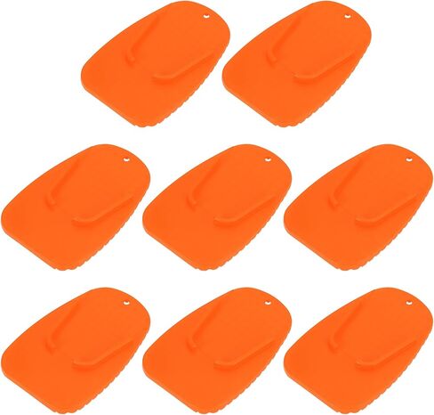 Motoforti 8pcs Motorcycle Kickstand Pad Support Plate Pad Parking Stand Side Stand Extension Pad Orange in Saudi Arabia