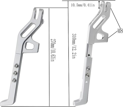 Motorcycle Kickstand Accessories Modified CNC Aluminum Alloy Adjustable Tripod Holder Kickstand Foot Side Support Stand For Dirt Bike Light Bee Surron Sur-Ron Sur Ron X S X160 X260 (Silver) in Saudi Arabia