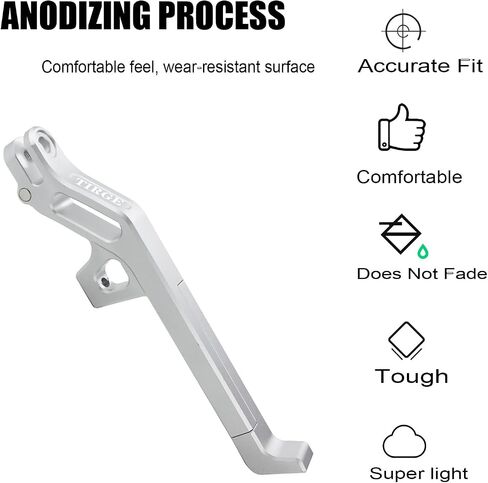 Motorcycle Kickstand Accessories Modified CNC Aluminum Alloy Adjustable Tripod Holder Kickstand Foot Side Support Stand For Dirt Bike Light Bee Surron Sur-Ron Sur Ron X S X160 X260 (Silver) in Saudi Arabia