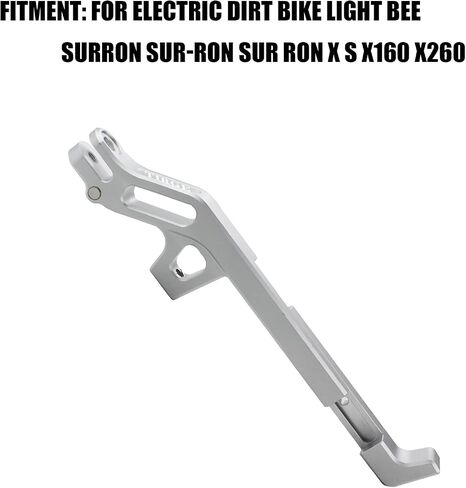 Motorcycle Kickstand Accessories Modified CNC Aluminum Alloy Adjustable Tripod Holder Kickstand Foot Side Support Stand For Dirt Bike Light Bee Surron Sur-Ron Sur Ron X S X160 X260 (Silver) in Saudi Arabia